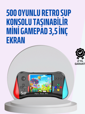 Taşınabilir Oyun Konsolu – 3,5" Ekranlı ve 500 Oyunlu