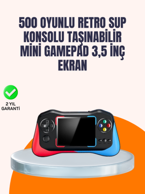 Geniş Ekranlı 500 Oyunlu Taşınabilir El Konsolu – Her Yerde Kesintisiz Oyun Keyfi