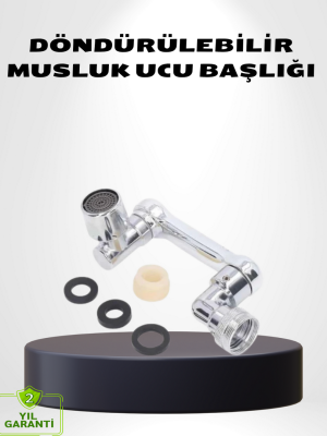 1080° Dönebilen Musluk Ucu – Su Tasarruflu, Esnek ve 360° Çift Eksenli Başlık (Kopya)
