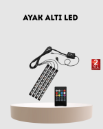 RGB Araç İçi LED Aydınlatma 12V 48 LED Müzik Kontrollü 4 Şerit Set