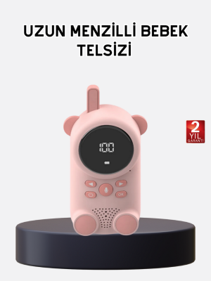 Bebek Telsizi LCD Ekran VOX İki Yönlü İletişim USB Şarj Hafif