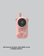 Bebek Telsizi LCD Ekran VOX İki Yönlü İletişim USB Şarj Hafif - Görsel 5