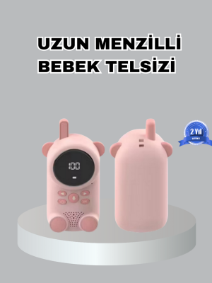 Şarjlı Bebek Telsizi Uzun Mesafe 22 Kanal LCD Ekran VOX Modu 400 mAh