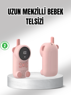 Uzun Menzilli Bebek Telsizi 1-3 Km Çekim 22 Kanal LCD Ekran VOX Şarjlı