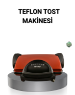 2000 Watt Tost Makinesi 6 Dilim Kapasiteli Döküm Plakalı Üç Kademeli Isı Ayarlı