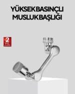 Döner Musluk Başlığı Çok Açılı Robotik Kol Su Tasarruflu