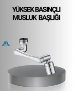 1080° Dönebilen Musluk Başlığı Robotik Kol Havalandırıcı Çok Yönlü Su Yönlendirme