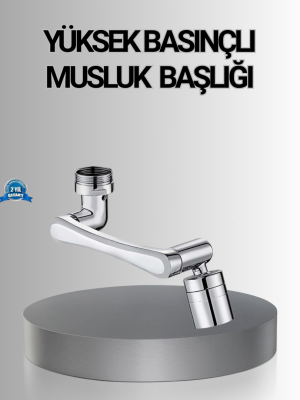 1080° Dönebilen Musluk Başlığı Robotik Kol Havalandırıcı Çok Yönlü Su Yönlendirme