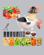 Döner Mekanizmalı 5’i 1 Arada Süzgeçli Rende Sebze Meyve Doğrama Cihazı - Görsel 3