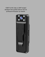 180 Derece Dönebilen Mini Kamera Full HD TFT Ekran Hareket Sensörlü - Görsel 2