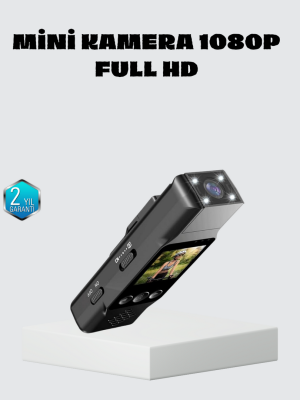 Mini Güvenlik Kamerası 1080P 3MP Fotoğraf 180° Ayarlanabilir Lens USB Şarjlı