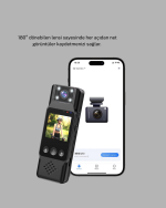 Mini Güvenlik Kamerası 1080P 3MP Fotoğraf 180° Ayarlanabilir Lens USB Şarjlı - Görsel 4