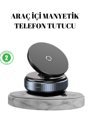 Vakumlu Vantuzlu Mıknatıslı Telefon Tutucu 360 Derece Döner