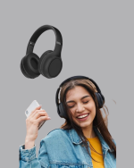 Siyah Kablosuz Bluetooth Kulaklık 300 mAh Hızlı Şarj Katlanabilir Pedli - Görsel 5