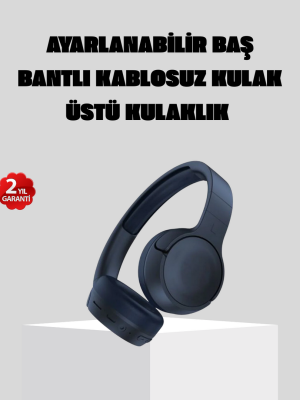 Kablosuz Bluetooth Kulaklık 5.0 18 Saat Kullanım Dinamik Sürücü Siyah