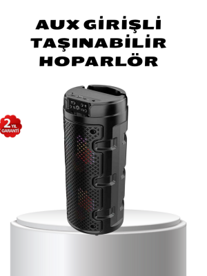 Bluetooth 5.0 Kablosuz Hoparlör Çift Sürücülü Yüksek Ses Kalitesi Kompakt Tasarım