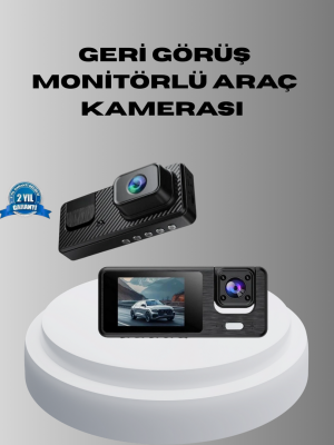 Park Modlu 3 Kameralı Araç Kayıt Cihazı 1080P Ön Kamera 2’’ Ekran