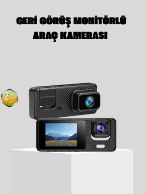 Full HD 3'lü Araç Kamerası Geri Görüş Destekli Park Modlu 1080P DVR