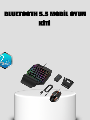 Bluetooth 5.3 Mobil Oyun Konsolu Dönüştürücü Seti 5 Parça Klavye Mouse Kit