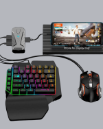 Mobil Gaming Oyun Seti 5in1 X8 Pro Çipset RGB Klavye Mouse Telefon Tutucu - Görsel 3