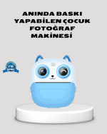 Çocuklar İçin Dijital Kamera Termal Yazıcı 48MP Çift Kamera 1300mAh Batarya