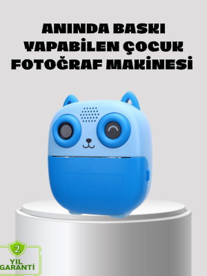 Anında Baskı Özellikli Çocuk Kamerası 48MP 1080P Çift Lens 32GB Destekli