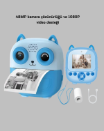 48MP Termal Baskılı Çocuk Dijital Kamera 1080P Video 2.4'' Ekran 6X Zoom - Görsel 4