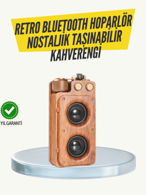 Klasik Görünümlü Bluetooth Hoparlör 360 Derece Stereo ve FM Radyo
