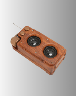 Retro Bluetooth Hoparlör Ahşap Görünümlü 5W Çift Stereo Ses - Görsel 5