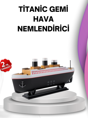 Ultra Sessiz Titanik Gemi LED Işıklı Aroma Difüzörü Oda Nemlendirici