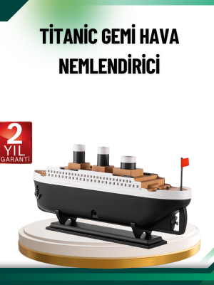 Buhar Efektli Titanik Gemi Oda Kokusu Difüzör LED Işıklı Nemlendirici