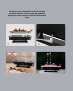 Buhar Efektli Titanik Gemi Oda Kokusu Difüzör LED Işıklı Nemlendirici - Görsel 2