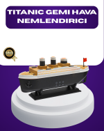 Titanik Gemi Tasarımlı LED Işıklı Hava Nemlendirici Buhar Efektli Oda Difüzörü