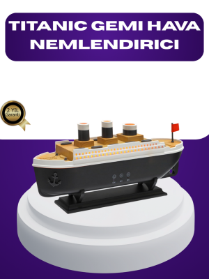 Titanik Gemi Tasarımlı LED Işıklı Hava Nemlendirici Buhar Efektli Oda Difüzörü
