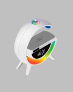 Bluetooth 5.0 Kablosuz Şarj Rampalı FM Radyo ve RGB Işıklı Hoparlör - Görsel 5