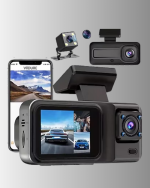 360° Kapsama Sahip Full HD Araç Kamerası 3’lü Kayıt Gece Görüşlü DashCam - Görsel 2