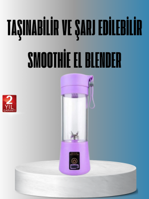 Şarjlı 380ml Portatif Smoothie Blender USB Mini Shake Yapıcı