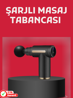 Derin Doku Masaj Tabancası 4 Başlık 6 Kademeli Sessiz Güç Şarjlı Kas Gevşetici