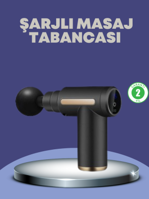 Sporcu Kas Masaj Tabancası 6 Kademe Güçlü Titreşim 4 Başlık Şarjlı Masaj Aleti