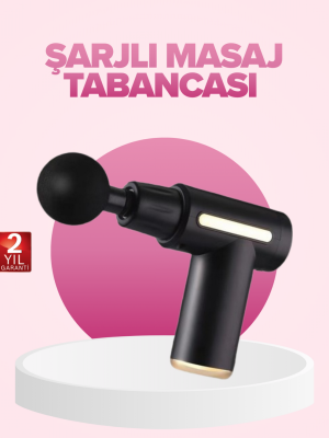 Profesyonel Masaj Tabancası 6 Kademeli Derin Kas Terapisi 4 Başlıklı Şarjlı Sessiz Motor