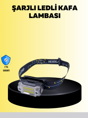 Kafa Lambası Led Fener Pratik Taşınabilir Ayarlanabilir USB Şarjlı