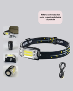 Kafa Lambası Led Fener Pratik Taşınabilir Ayarlanabilir USB Şarjlı - Görsel 5