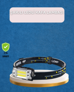 Taşınabilir Şarjlı LED Fener XPE95LM COB120LM Manyetik Gövde