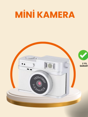 Kompakt Mini Kamera Retro Tasarım 128GB Hafıza 1080P Video