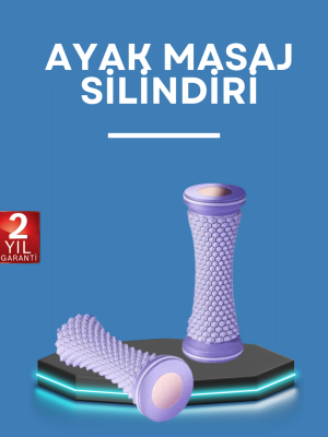 Ayak Masaj Rulosu Akupresur Silindir Kas Gevşetici Taşınabilir