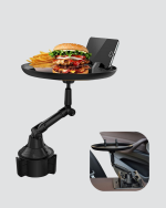 360° Döner Araç Bardaklık Tepsisi Geniş Yemek Alanlı Telefon Standlı - Görsel 2