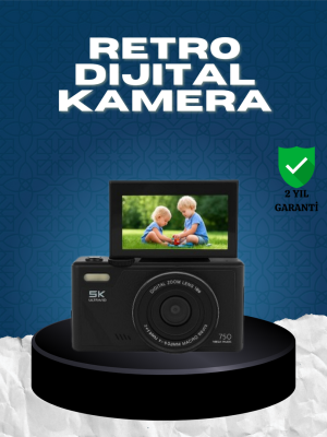 5K UHD Dijital Kamera 75MP Sensör 18x Zoom Stabilizasyonlu