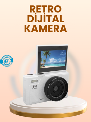 Taşınabilir 5K UHD Fotoğraf ve Video Kamera Otofokus WiFi