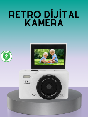 WiFi Bağlantılı 5K Ultra HD Dijital Kamera 75MP Otofokus