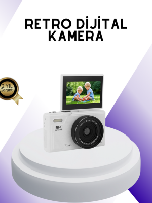 5K UHD Dijital Kamera WiFi Bağlantılı Otofokus 18x Zoom Taşınabilir